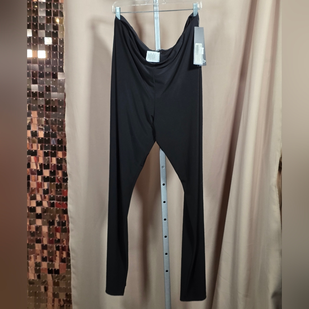 Sympli Black Narrow Pant Long Size 18 NWT Ankle Slit